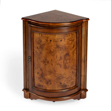 Load image into Gallery viewer, Butler Specialty Company Durham Olive Ash Burl Corner Cabinet