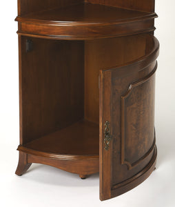 Butler Specialty Company Dowling Olive Ash Burl Corner Cabinet