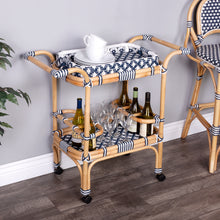 Load image into Gallery viewer, Butler Specialty Company Selena Bar Cart- Blue