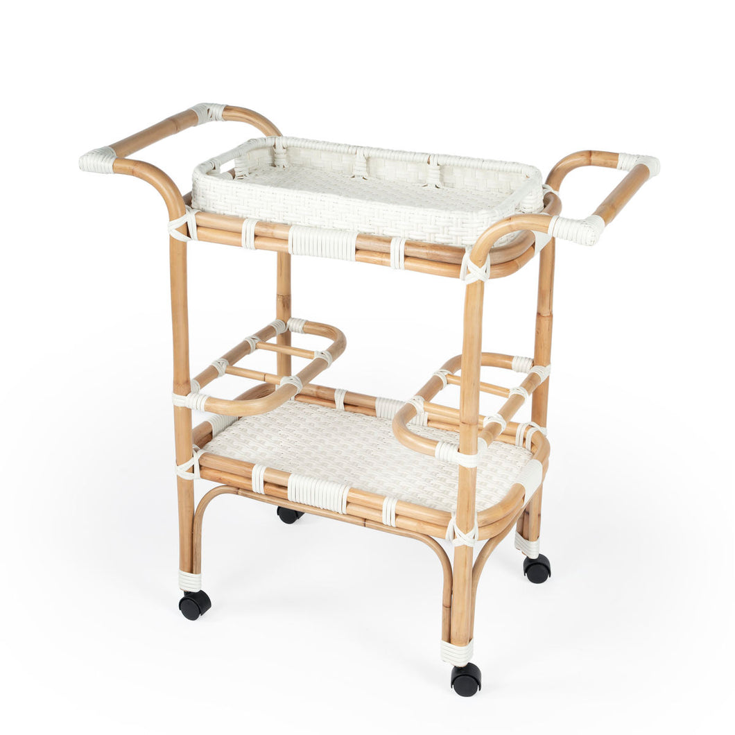 Butler Specialty Company Selena Bar Cart- Glossy White