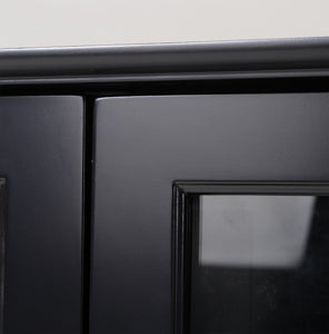 OS Home and Office Black Glass Door Accent Cabinet