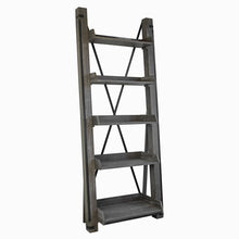 Load image into Gallery viewer, OS Home and Office Furniture Industrial Open Ladder Bookcase in Washed Driftwood Finish