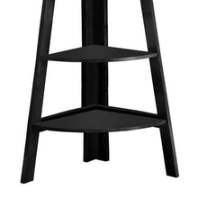 Load image into Gallery viewer, Benzara High And Spacey Stylish Black Wooden Ladder Shelf