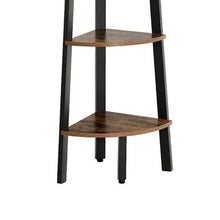 Load image into Gallery viewer, Five Tier Ladder Style Wooden Corner Bookshelf With Iron Framework