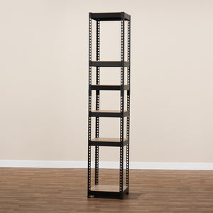 Modern And Contemporary Black Metal 5-Shelf Closet Organizer