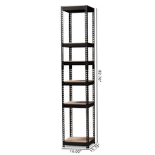 Load image into Gallery viewer, Modern And Contemporary Black Metal 5-Shelf Closet Organizer