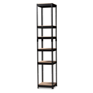 Modern And Contemporary Black Metal 5-Shelf Closet Organizer