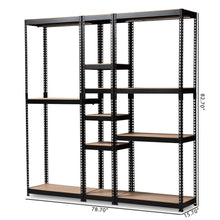 Load image into Gallery viewer, Modern And Contemporary Black Metal 10-Shelf Closet Storage Organizer