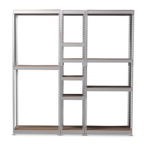 Modern And Contemporary White Metal 10-Shelf Closet Organizer