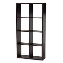 Load image into Gallery viewer, Baxton Studio Janne Modern and Contemporary Dark Brown 8-Cube Multipurpose Storage Shelf