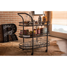 Load image into Gallery viewer, Baxton Studio Karlin Serving Wine Cart