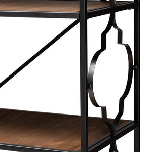 Baxton Studio Mirna 5-Shelf Quatrefoil Accent