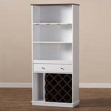 Load image into Gallery viewer, Baxton Studio Serafino Mid-Century Modern Dark Grey and Oak Finished Wood Wine Cabinet